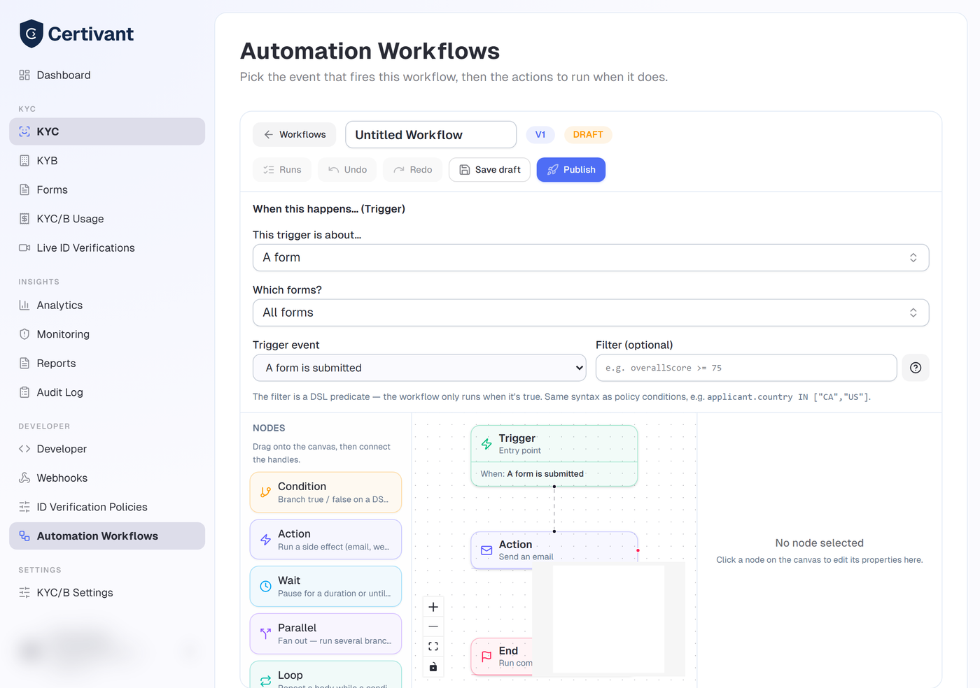 Workflow editor